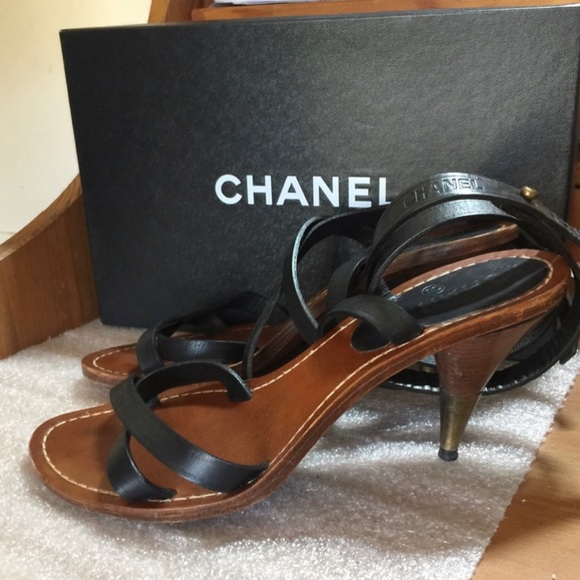 COPY - Authentic Chanel Ankle Strap Sandals Sz 38/8 - Picture 2 of 9